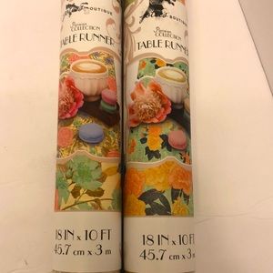 Table Runners lot of 2 18”x 10Ft. New Unopened